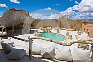 Pool of a luxury Lodge Namib-Naukluft Park Namibia