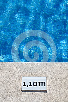 Pool depth sign