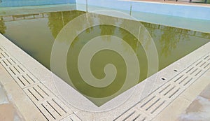 Pool dry cleaning process