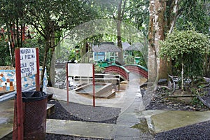 Pool filled with geothermal water from underground water sources on an extinct volcano in El Valle