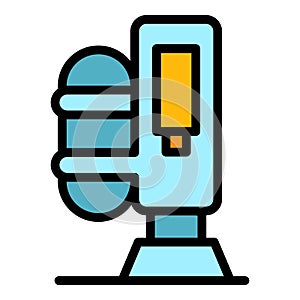 Pool filter icon color outline vector