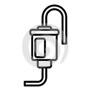 Pool filter icon outline vector. Service net