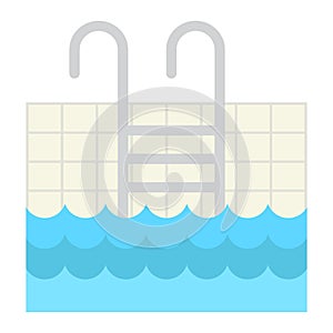 Pool flat icon, fitness and sport, swim sign