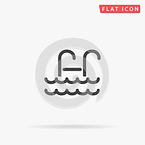 Pool flat vector icon