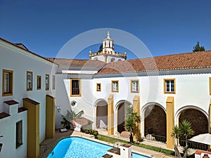 pool at hotel convent with arches (vacation, tourism, travel) evora portugal swimming swim luxury lux