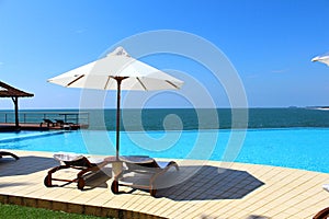 Pool Hotel Saman Villas and the Indian Ocean, Sri Lanka