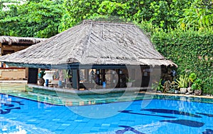 Pool in hotel in tropics