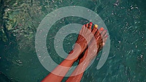 pool hydroteraphy for woman legs and feet