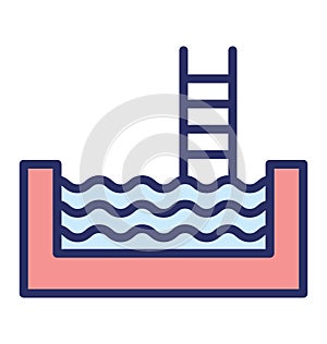 Pool Isolated Vector Icon which can easily modify or edit