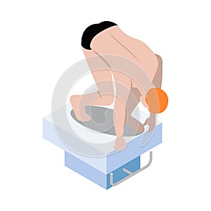 Pool Jumping Guy Composition