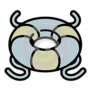 Pool life buoy icon, outline style