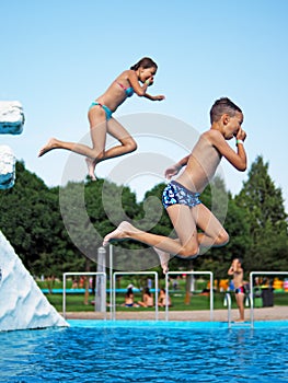 In the pool