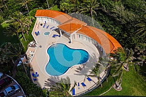 Pool at luxury condominium at Singer Island, Florida