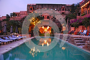 Pool at neemrana fort palace