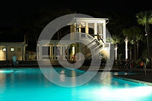 Pool at night