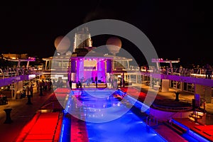 Pool onboard cruise liner