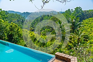 Pool overlooking cinnamon fields at Mirissa Hills, Sri Lanka
