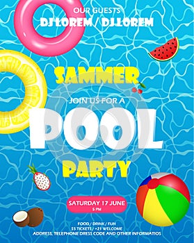 Pool party invitation