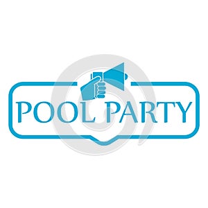 Pool party invitation vector