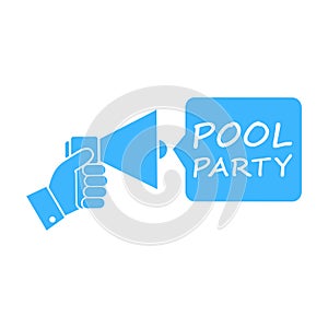 Pool party invitation vector