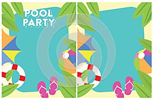 Pool Party Summer Party Invitation