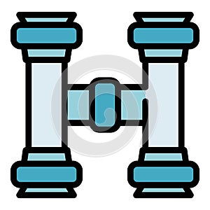 Pool pipes icon color outline vector