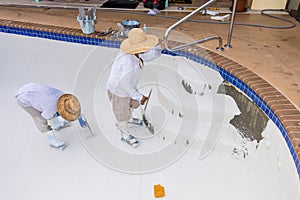 Pool plaster resurfacing Diamond Brite