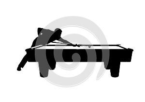 Pool player silhouette