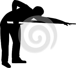 Pool Player Silhouette