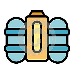 Pool pump icon color outline vector