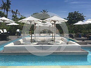 Pool in a resort in Bali Indonesia