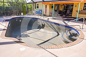 Pool resurfacing and gray cement bond coat