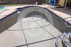 Pool resurfacing and gray cement bond coat