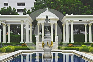 A pool in a roman garden of The Phaya Thai Palace,Bangkok,Thailand