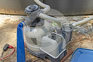 Pool sand filter and pump