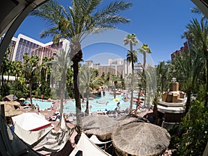 Pool Scene at the Flamingo Casino and Hotel L.V.