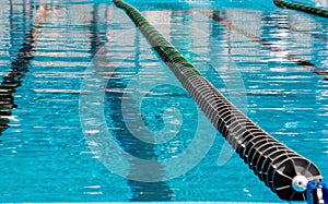 Pool set up for swim meet