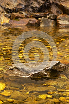 Pool with stones on the botton