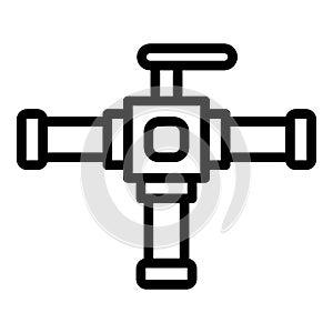 Pool tap icon, outline style