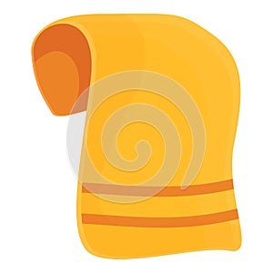 Pool towel icon, cartoon style