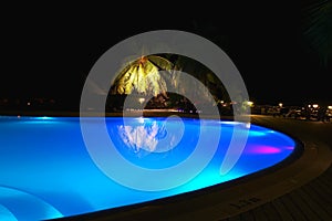 Pool in a tropic hotel