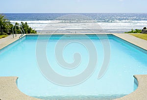 Pool on a tropical beach