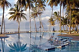 Pool at a tropical beach resort