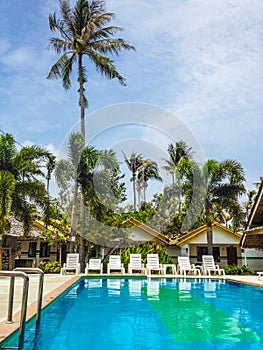 Pool at tropical resort