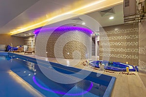Pool and Tub in Modern Luxury Spa Center