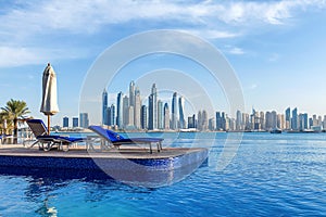 Pool view to Dubai Marina