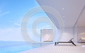 Pool villa terrace 3d render photo