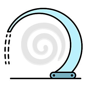 Pool waterfall icon color outline vector