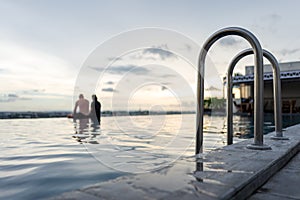 Pool in Yogyakara with two people