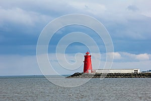 Poolbeg lighthouse. Dublin. Ireland